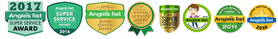 Columbia Electric Service Angie's List Super Service Award 2015 2014, 2013, 2012, 2011, 2010